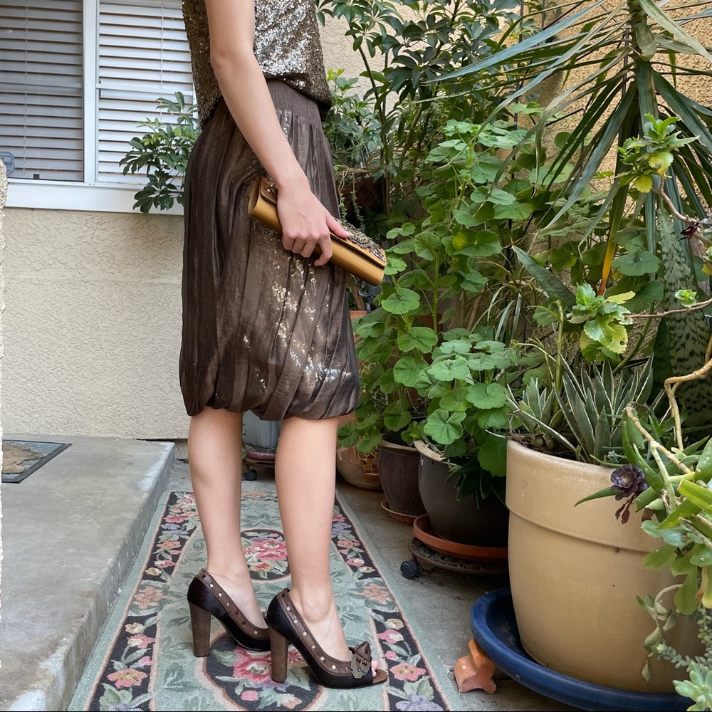 New vintage bronze satin purse/clutch - Picture 7 of 16